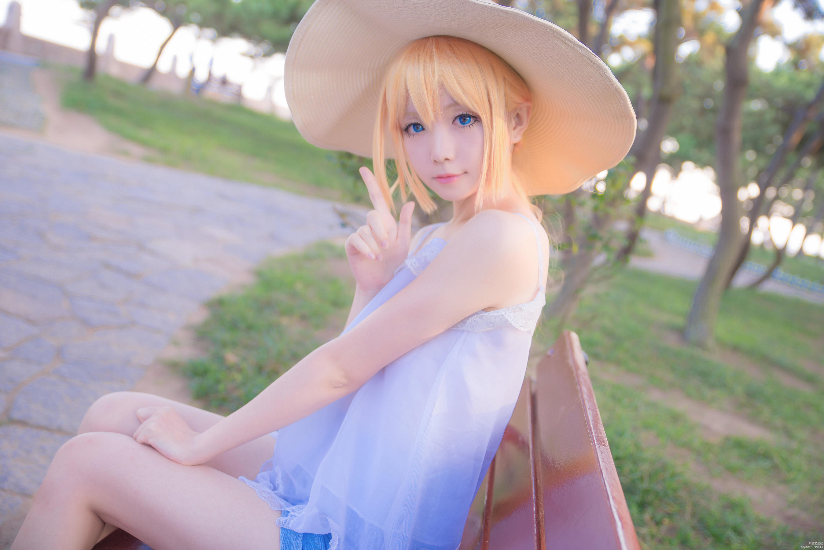 [网红Coser]星之迟迟《刀剑乱舞COS乱藤四郎》写真集插图5